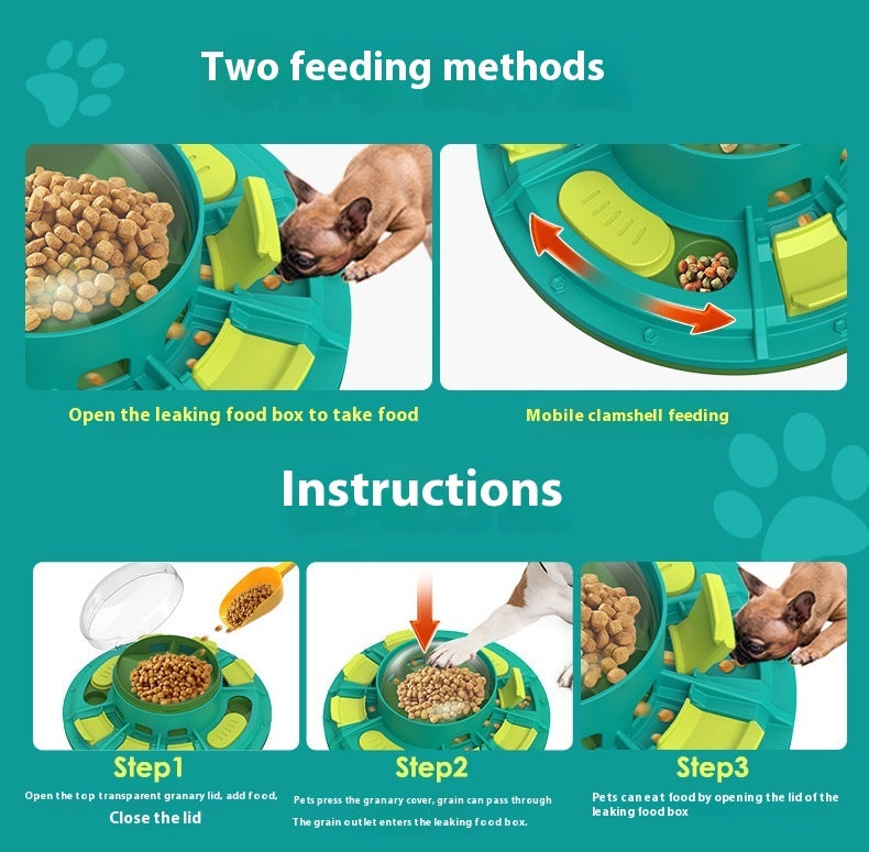 Interactive Dog Puzzle Toy food bowl For IQ Improvement And Slow Feeding Suitable For All Sizes Pets Nutritious Diet-Friendly Non-Electric Plastic Pets Game Pet Products