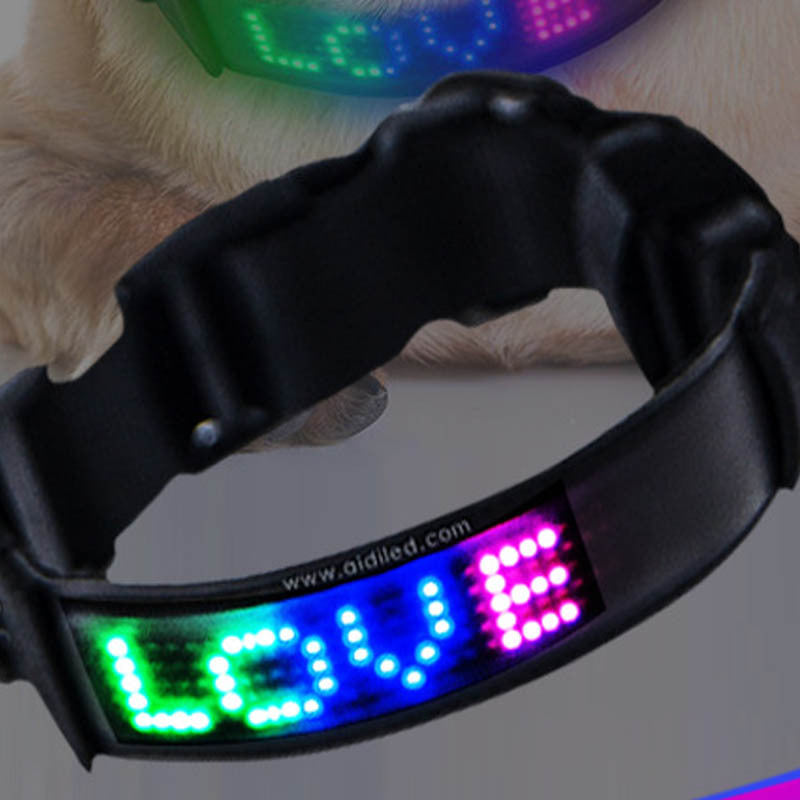 LED Bluetooth USB Charging Pet Collar